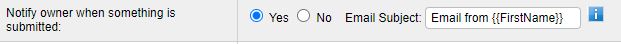 Custom Email Subject