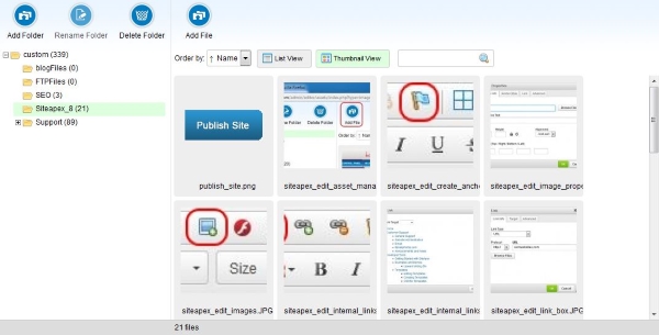 Siteapex Editor Asset Manager