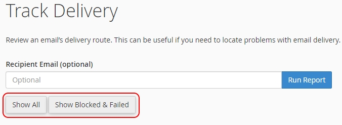 cPanel Email Trace